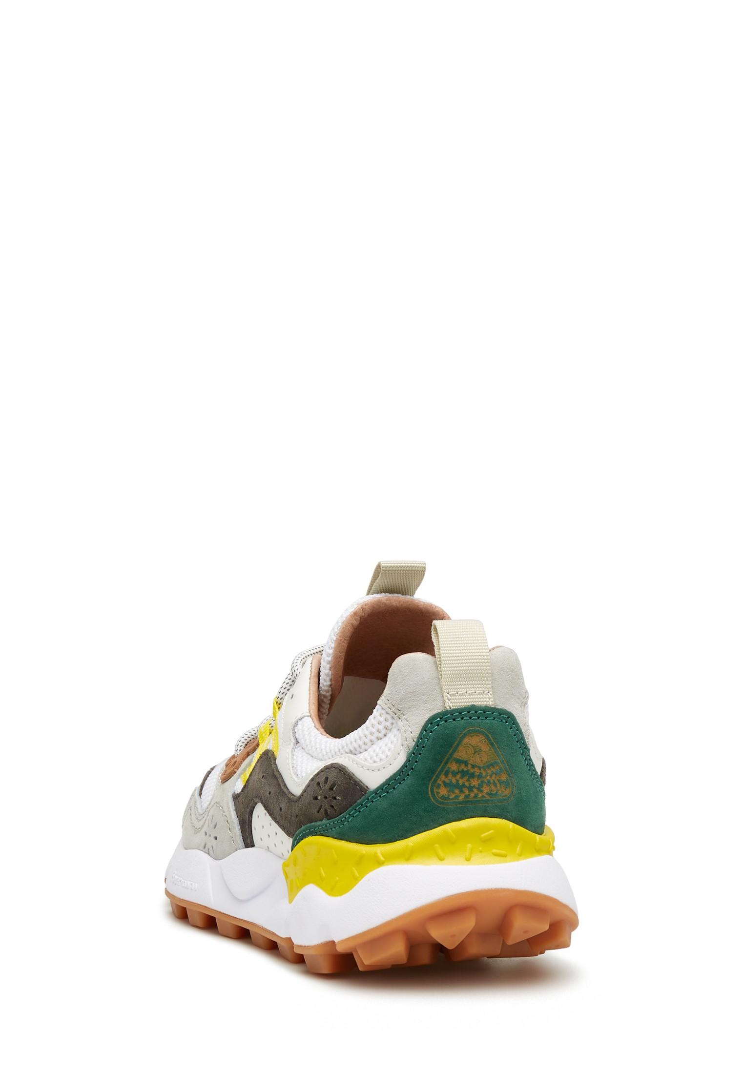 YAMANO 3 UNI - Suede and technical fabric sneakers - Grey-White