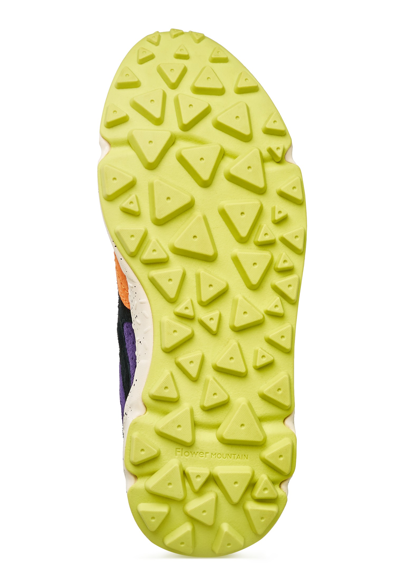 YAMANO 3 MAN - Suede and technical fabric sneakers - Yellow-Purple