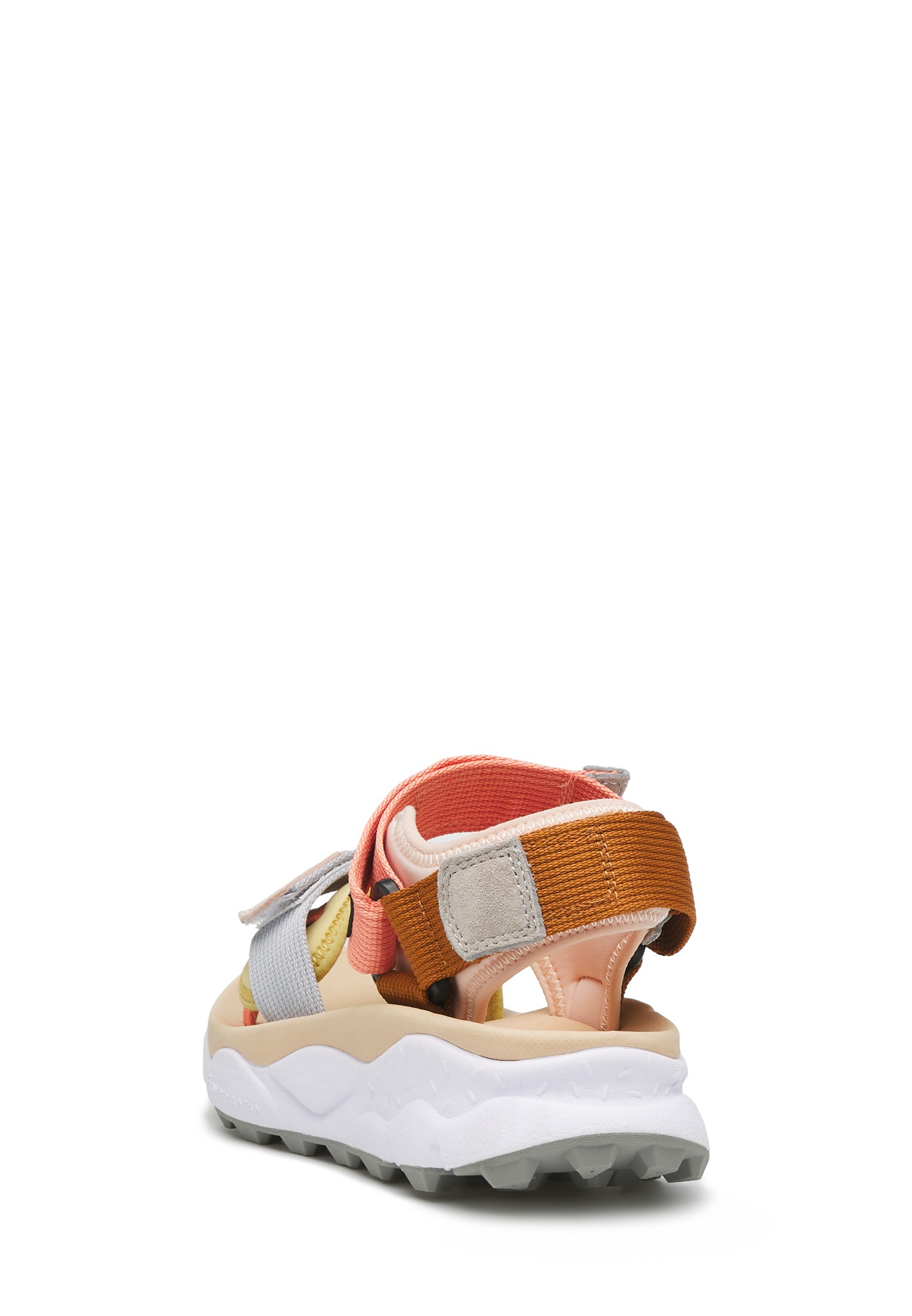 NAZCA 2 WOMAN - Suede and technical fabric sandals - Beige-Salmon