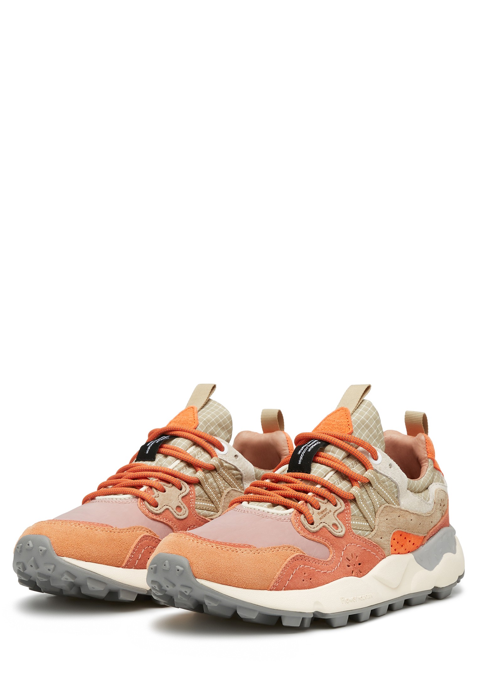 YAMANO 3 UNI - Suede and technical fabric sneakers - Sage