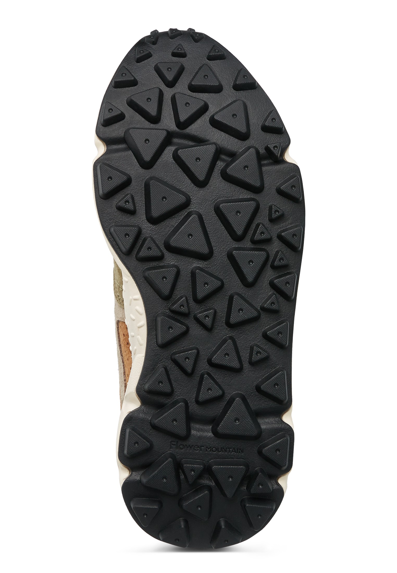 YAMANO 3 UNI - Suede and technical fabric sneakers - Beige-Army green