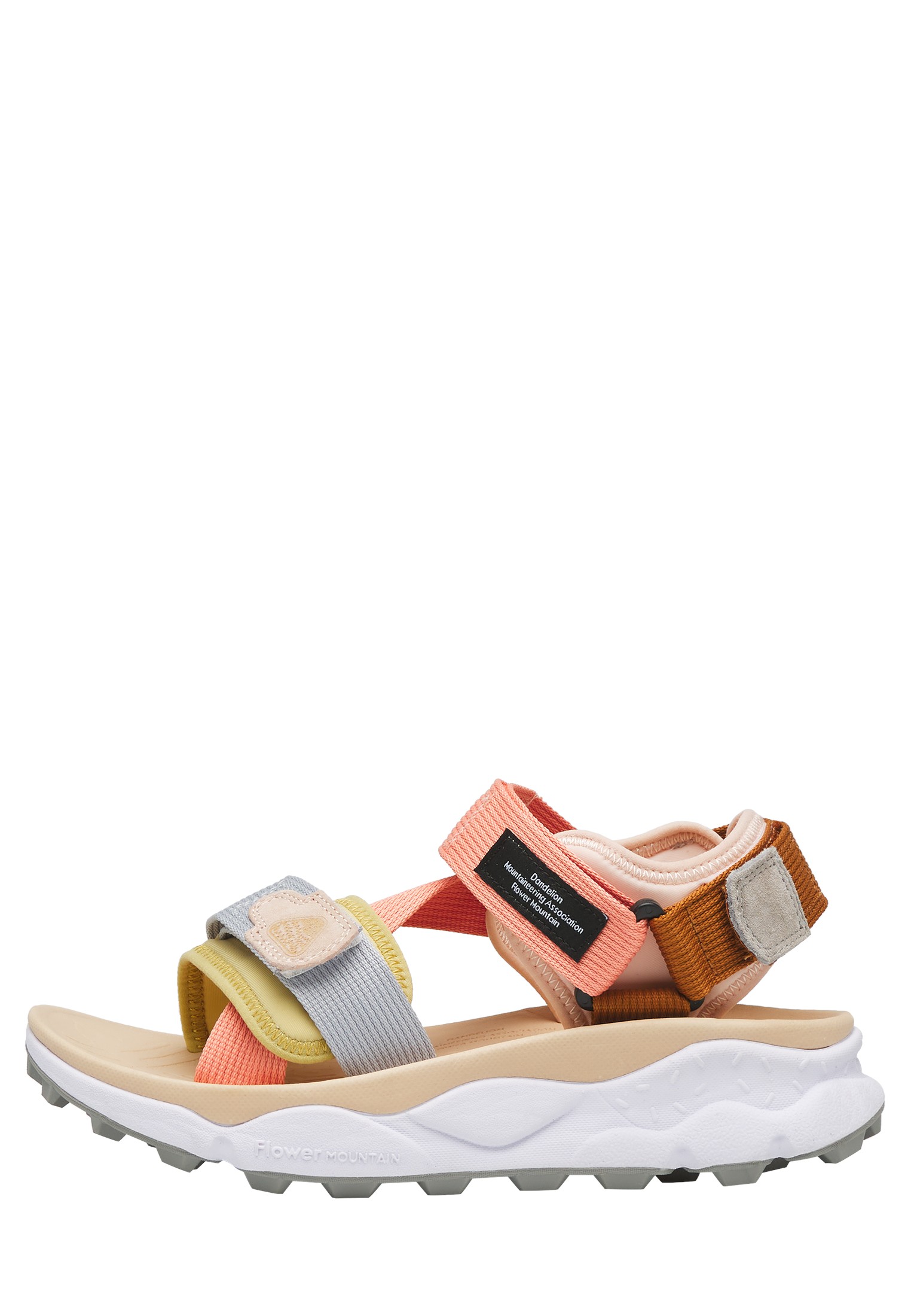 NAZCA 2 WOMAN - Suede and technical fabric sandals - Beige-Salmon