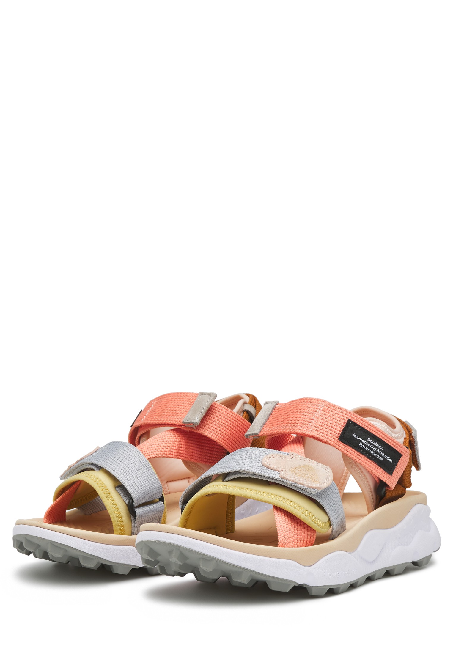 NAZCA 2 WOMAN - Suede and technical fabric sandals - Beige-Salmon