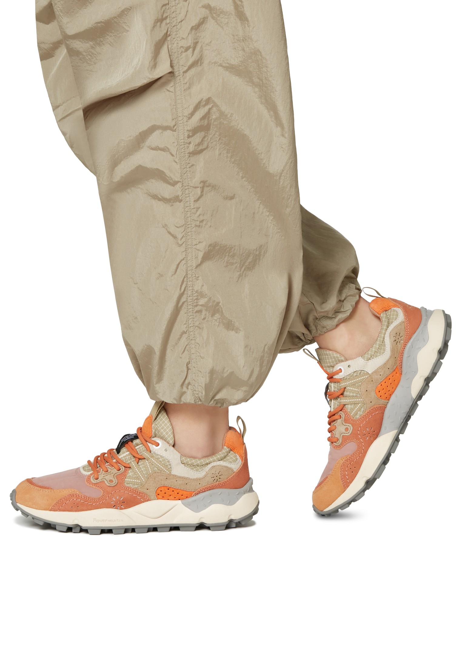 YAMANO 3 UNI - Suede and technical fabric sneakers - Sage
