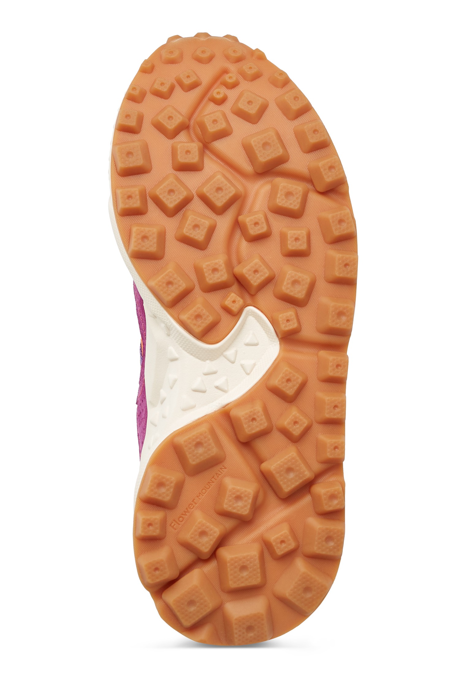 TIGER HILL UNI - Suede and technical fabric sneakers - Purple-Orange