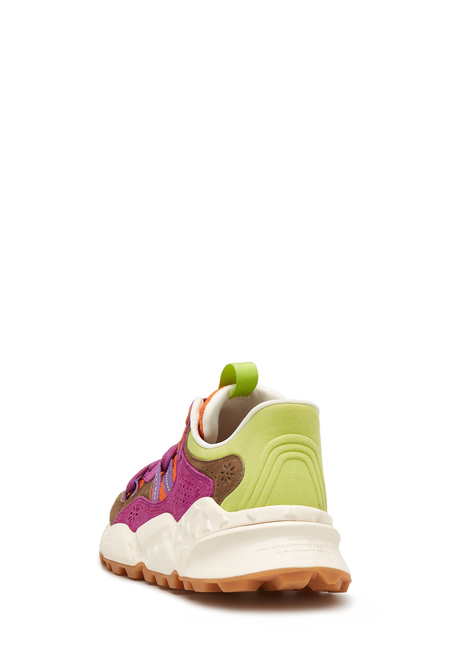 TIGER HILL UNI - Suede and technical fabric sneakers - Purple-Orange