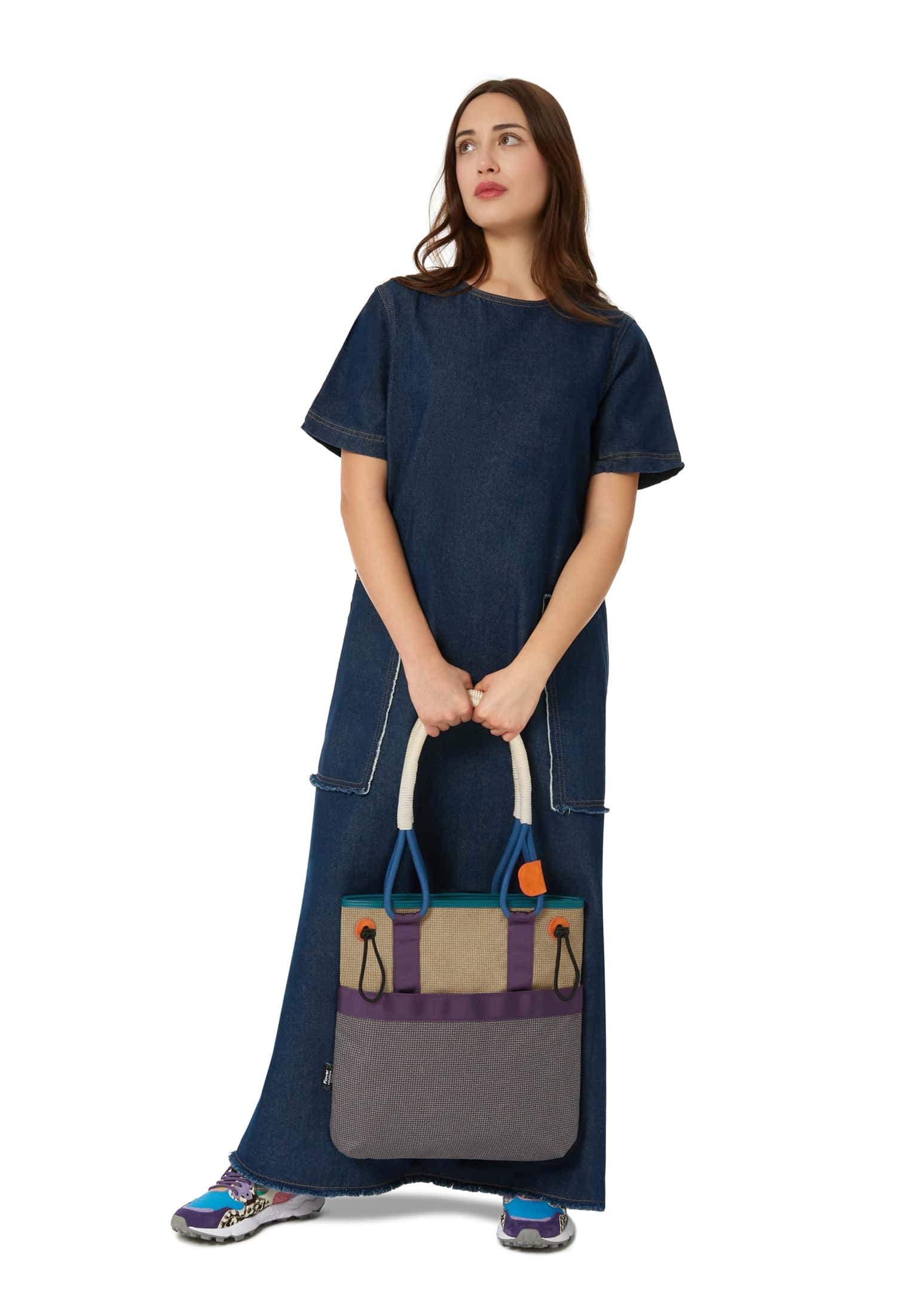 TOTE BAG - Tote bag - Grey-Beige