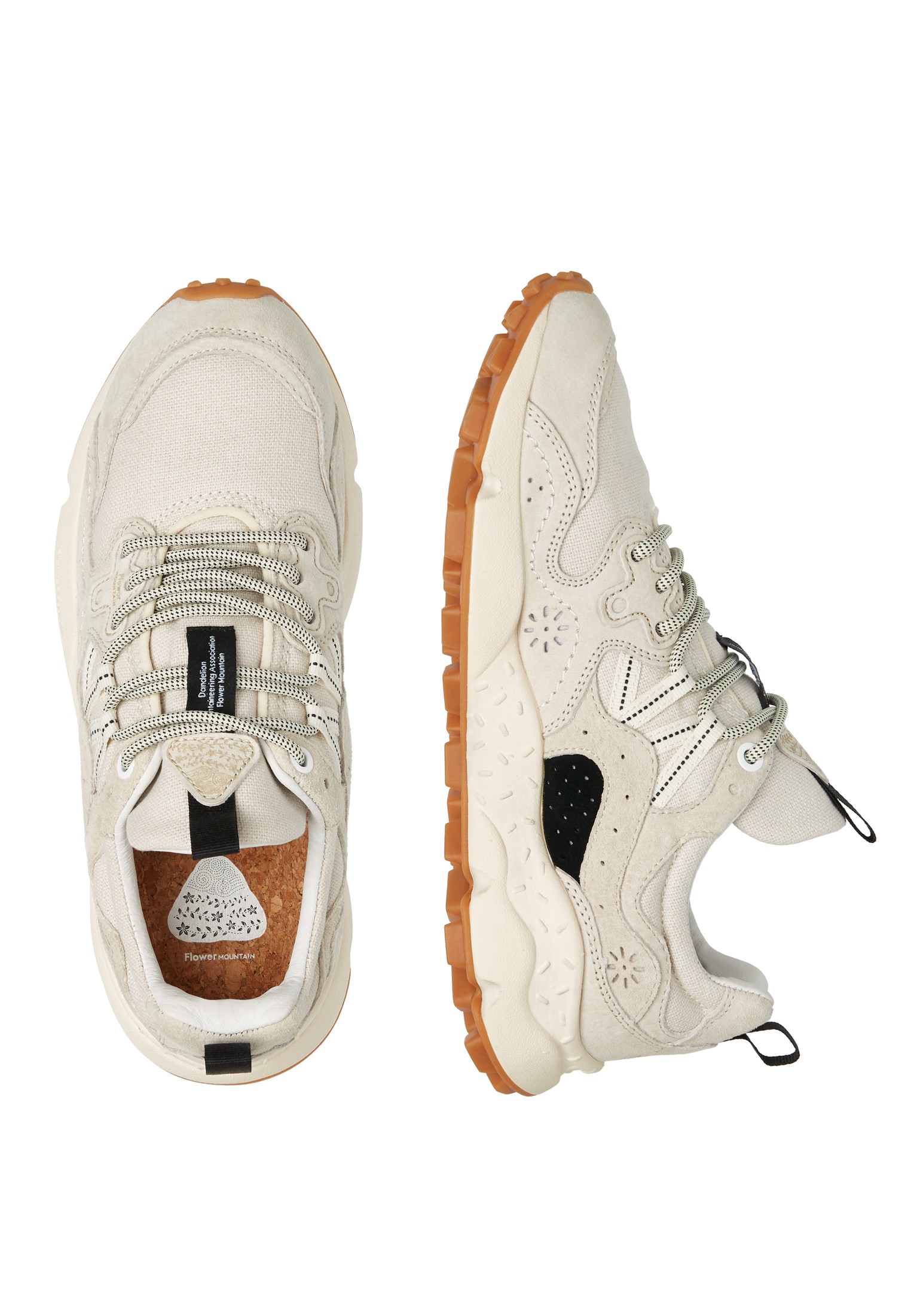 YAMANO 3 UNI - Suede and technical fabric sneakers - Beige