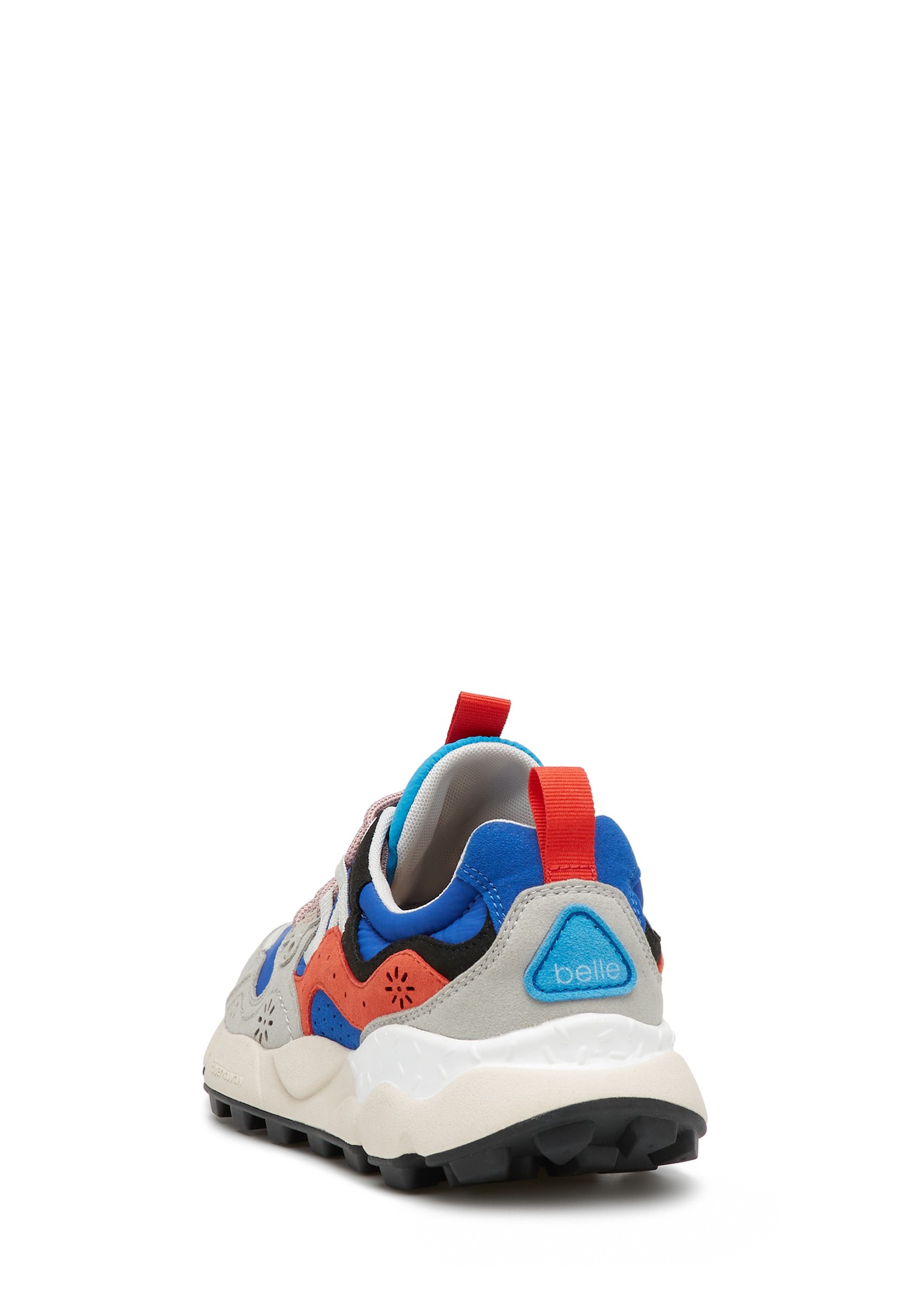 YAMANO 3 UNI BELLEROSE - Faux leather and technical fabric sneakers - Grey-Blue