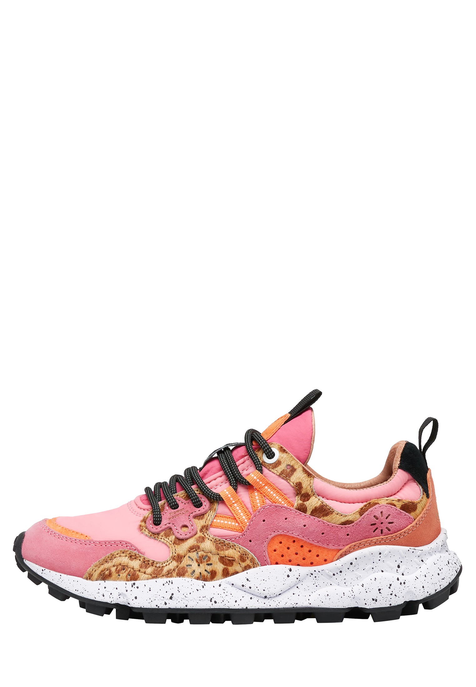 YAMANO 3 WOMAN - Technical fabric and suede sneakers - Fuchsia