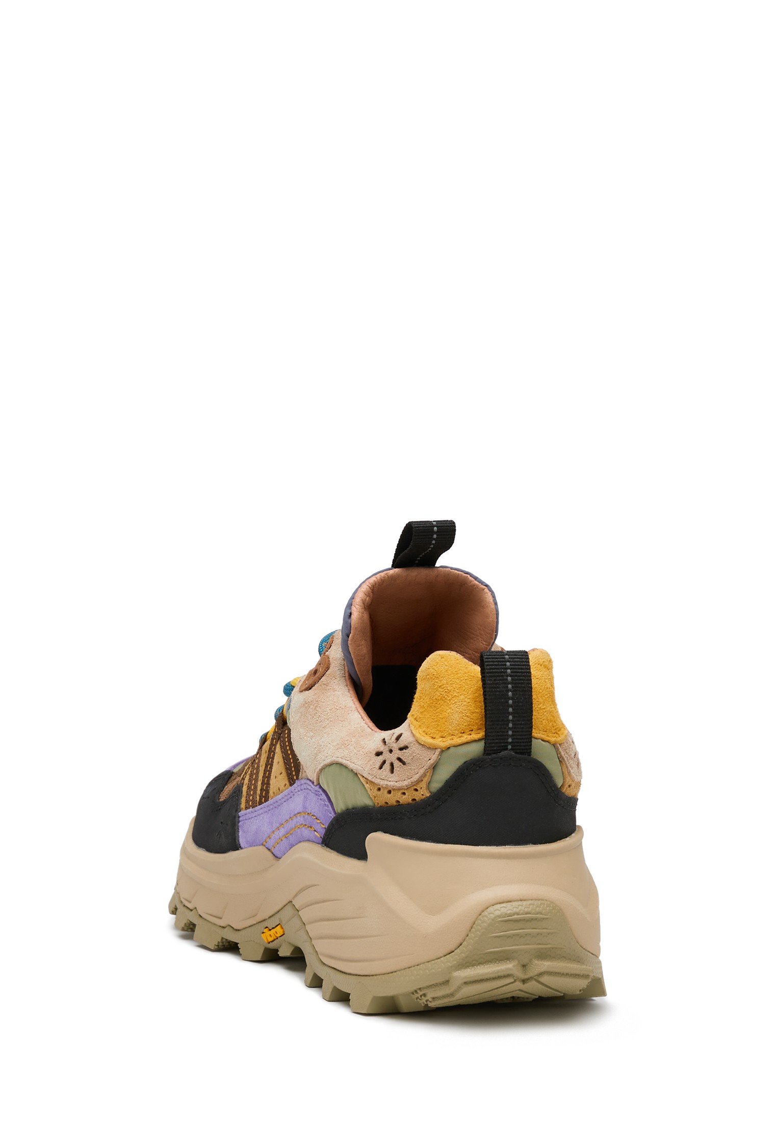 IWANO UNI - Suede and technical fabric sneakers - Lilac