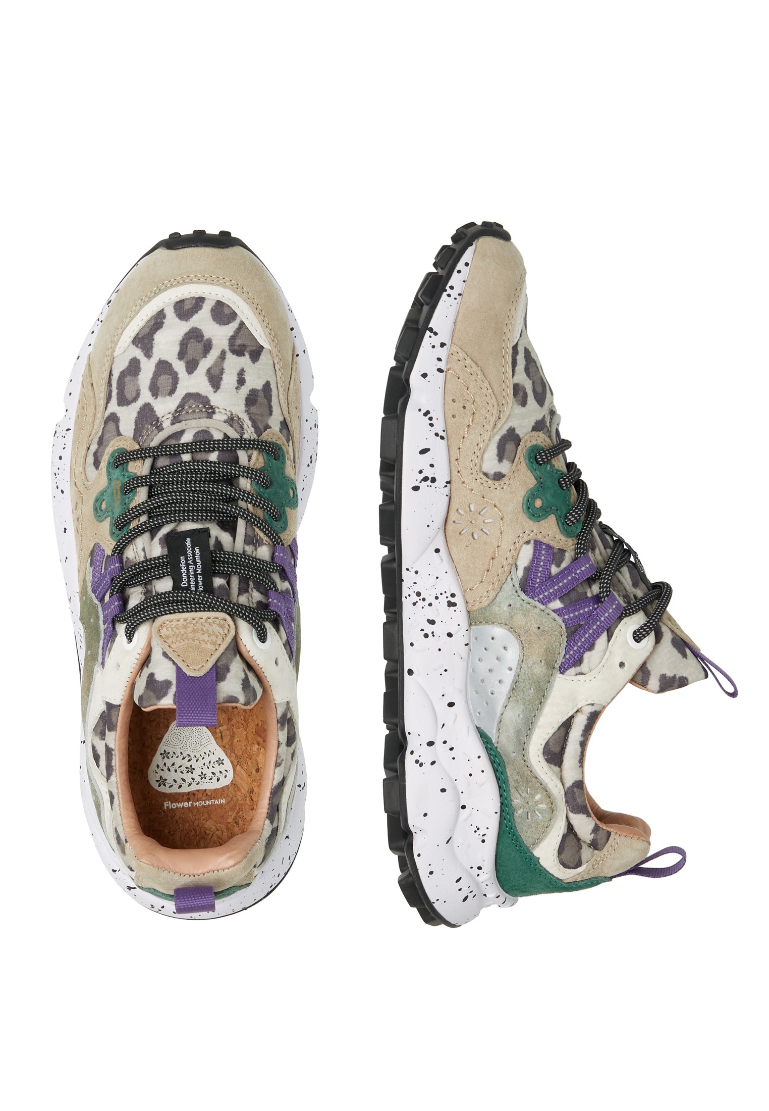 YAMANO 3 UNI - Suede and technical fabric sneakers - Grey-Beige