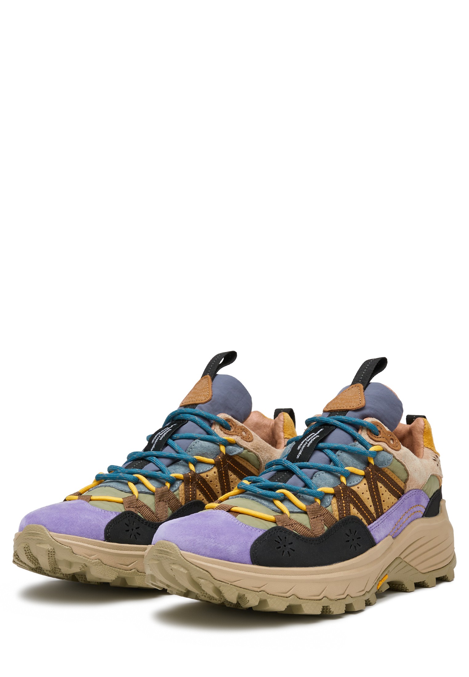 IWANO UNI - Suede and technical fabric sneakers - Lilac