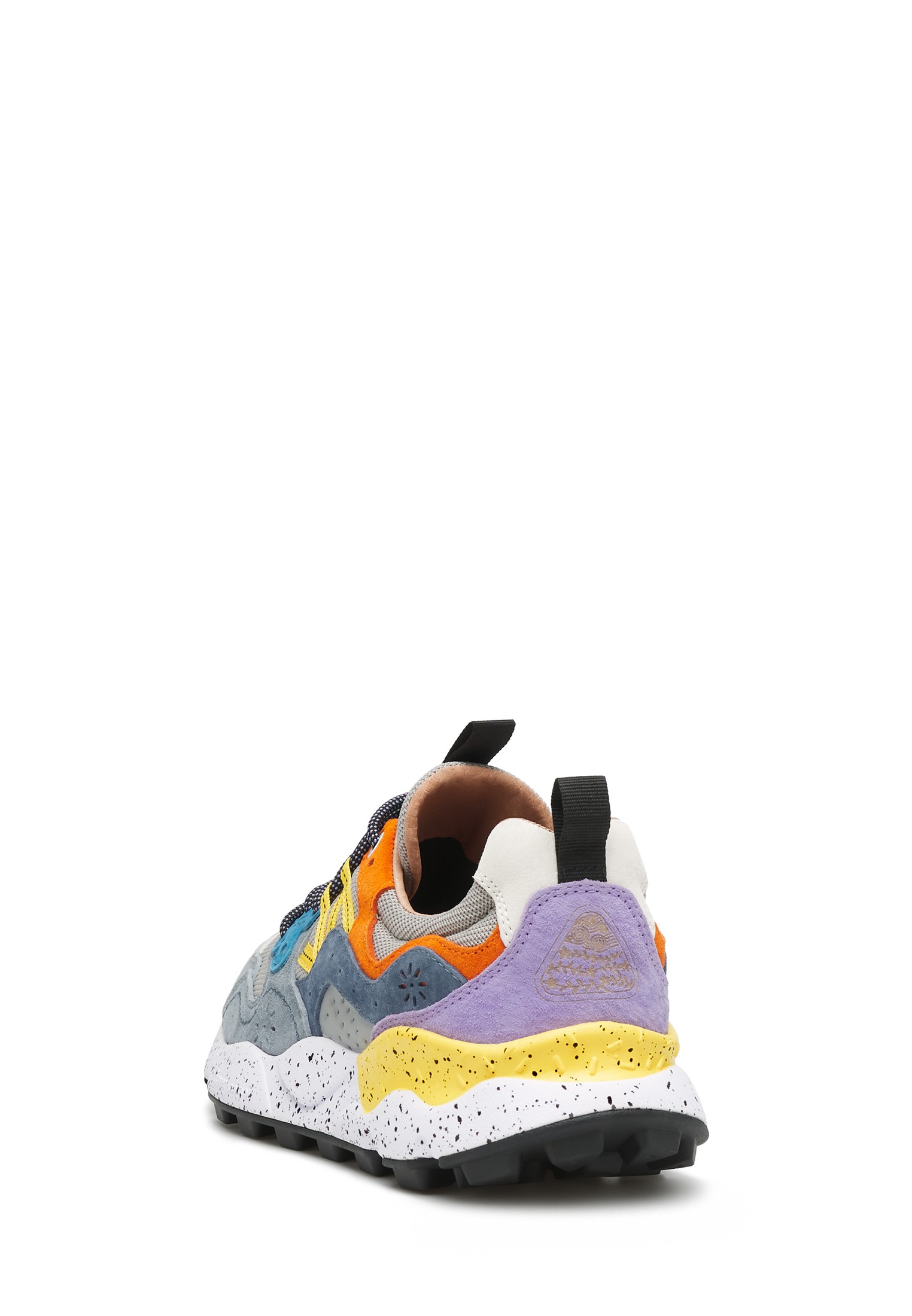 YAMANO 3 MAN - Suede and fabric sneakers - Light blue-Grey