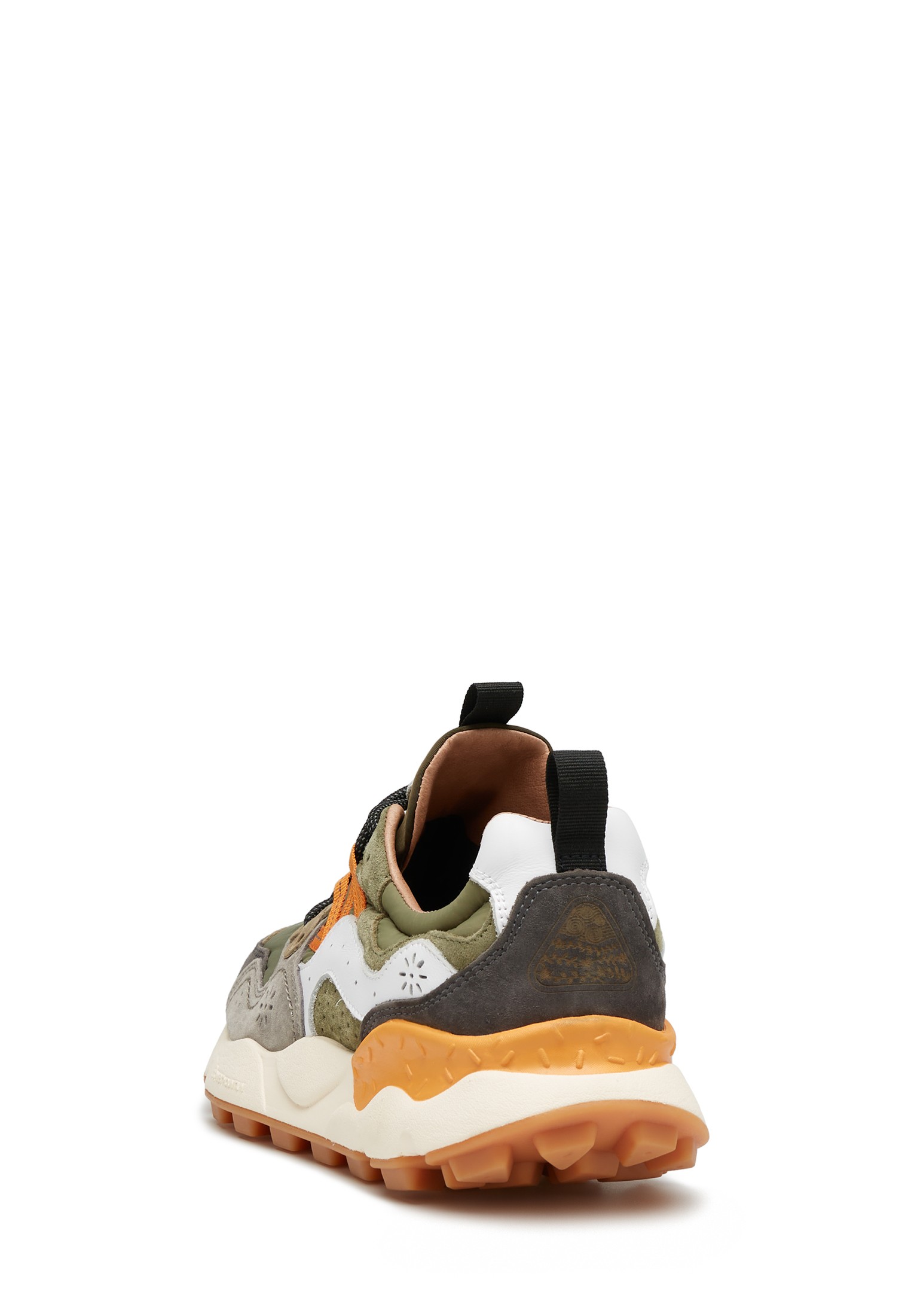 YAMANO 3 UNI - Suede and fabric sneakers - Anthracite-Khaki