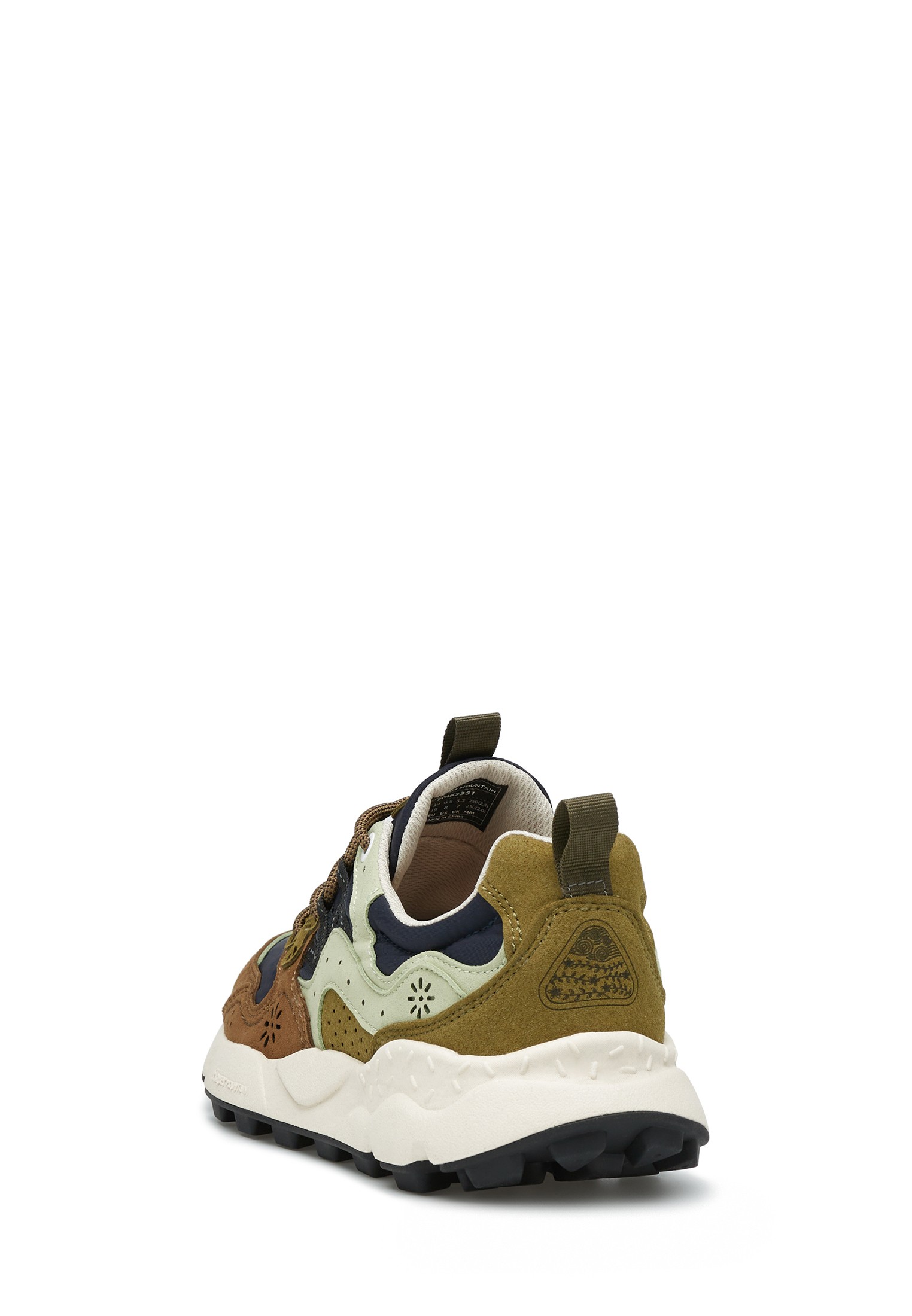 YAMANO 3 UNI KAISO - Faux suede and technical fabric high-top sneakers - Dark blue