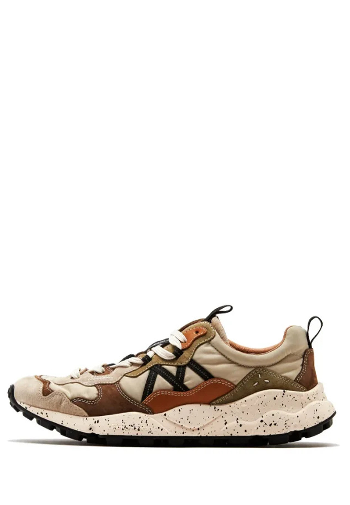 LENZAN MAN - Suede and technical fabric sneakers - Beige