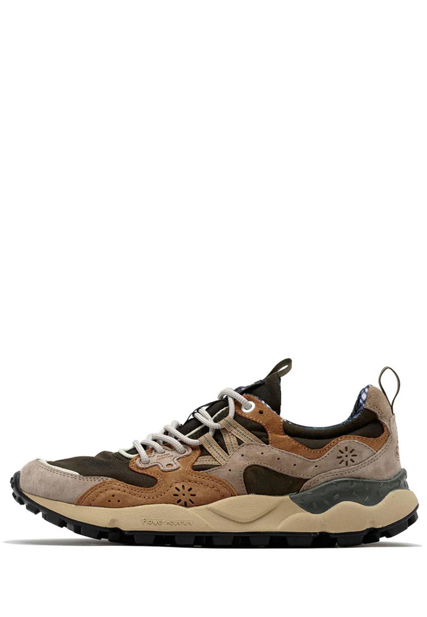 YAMANO 3 BARBOUR UNI X FM - Suede and technical fabric sneakers - Brown