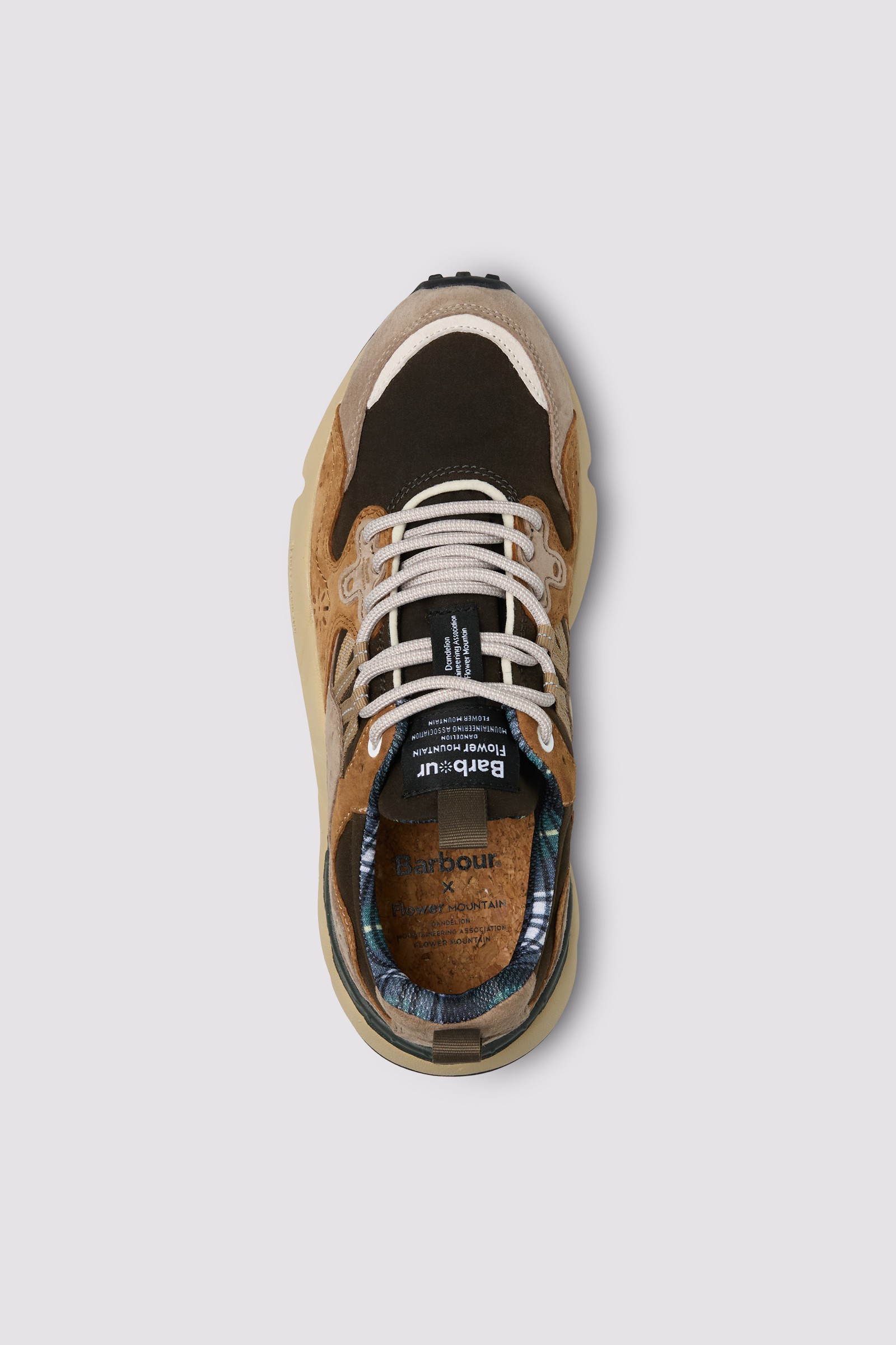 YAMANO 3 BARBOUR UNI X FM - Suede and technical fabric sneakers - Brown