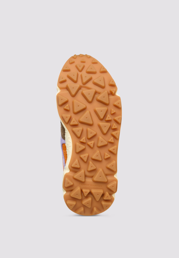 YAMANO 3 UNI - Suede and technical fabric sneakers - Blue-Yellow