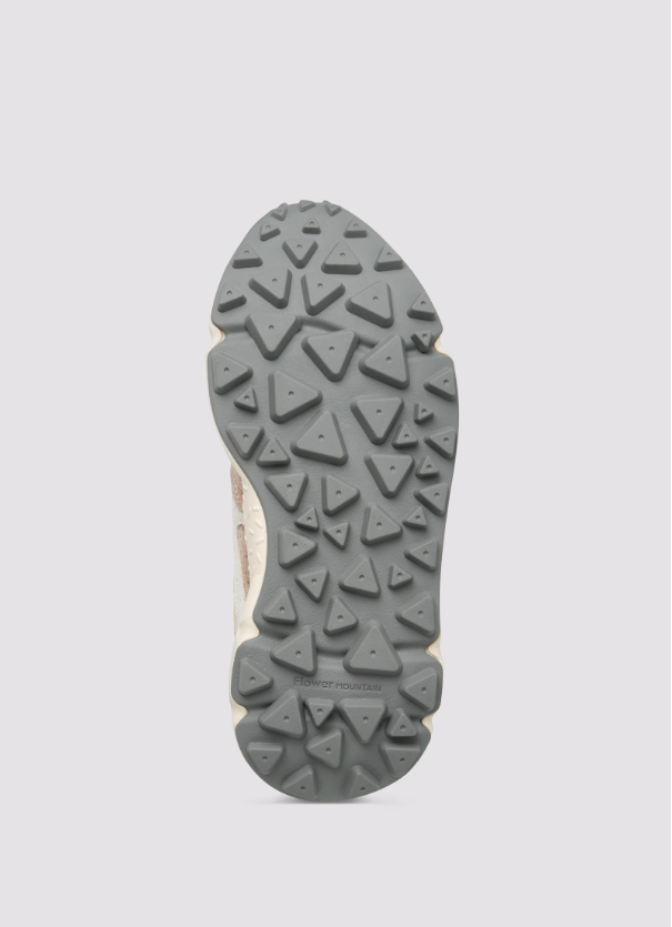 YAMANO 3 WOMAN - Suede and fabric sneakers - Beige-Turquoise