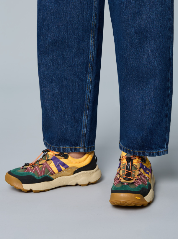 IWANO 2 UNI - Leather and technical fabric sneakers - Brown
