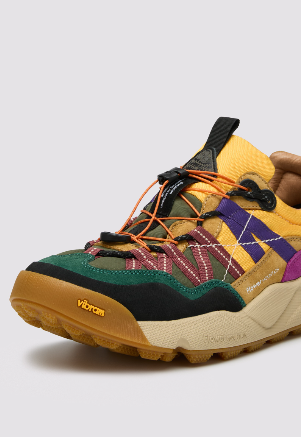 IWANO 2 UNI - Leather and technical fabric sneakers - Brown