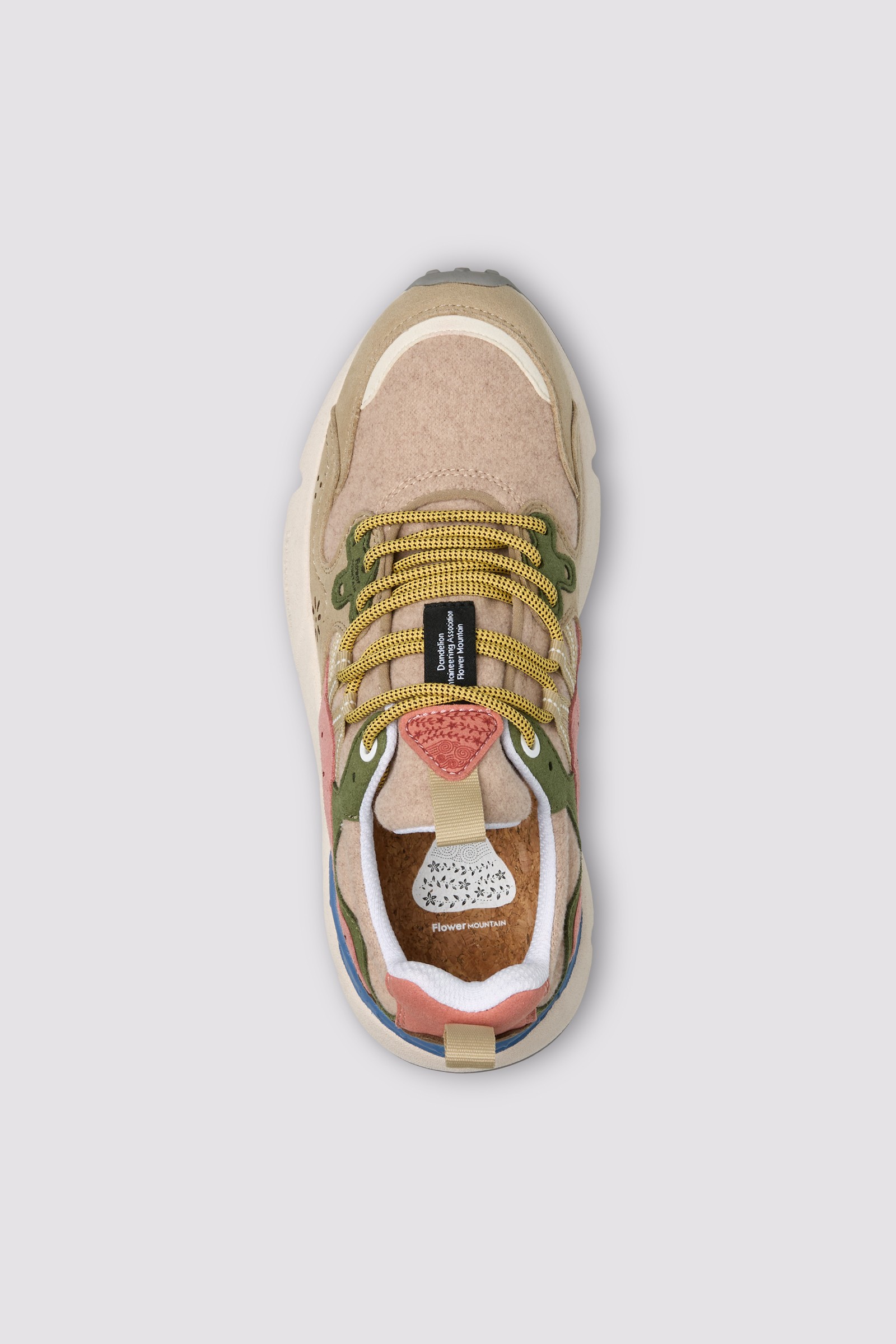 YAMANO 3 WOMAN KAISO - Faux suede and technical fabric high-top sneakers - Beige-Pink