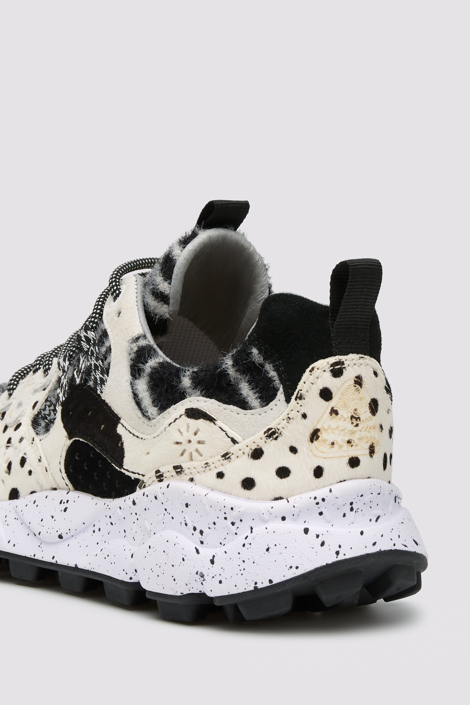 YAMANO 3 UNI - Suede and fabric sneakers - White-Black