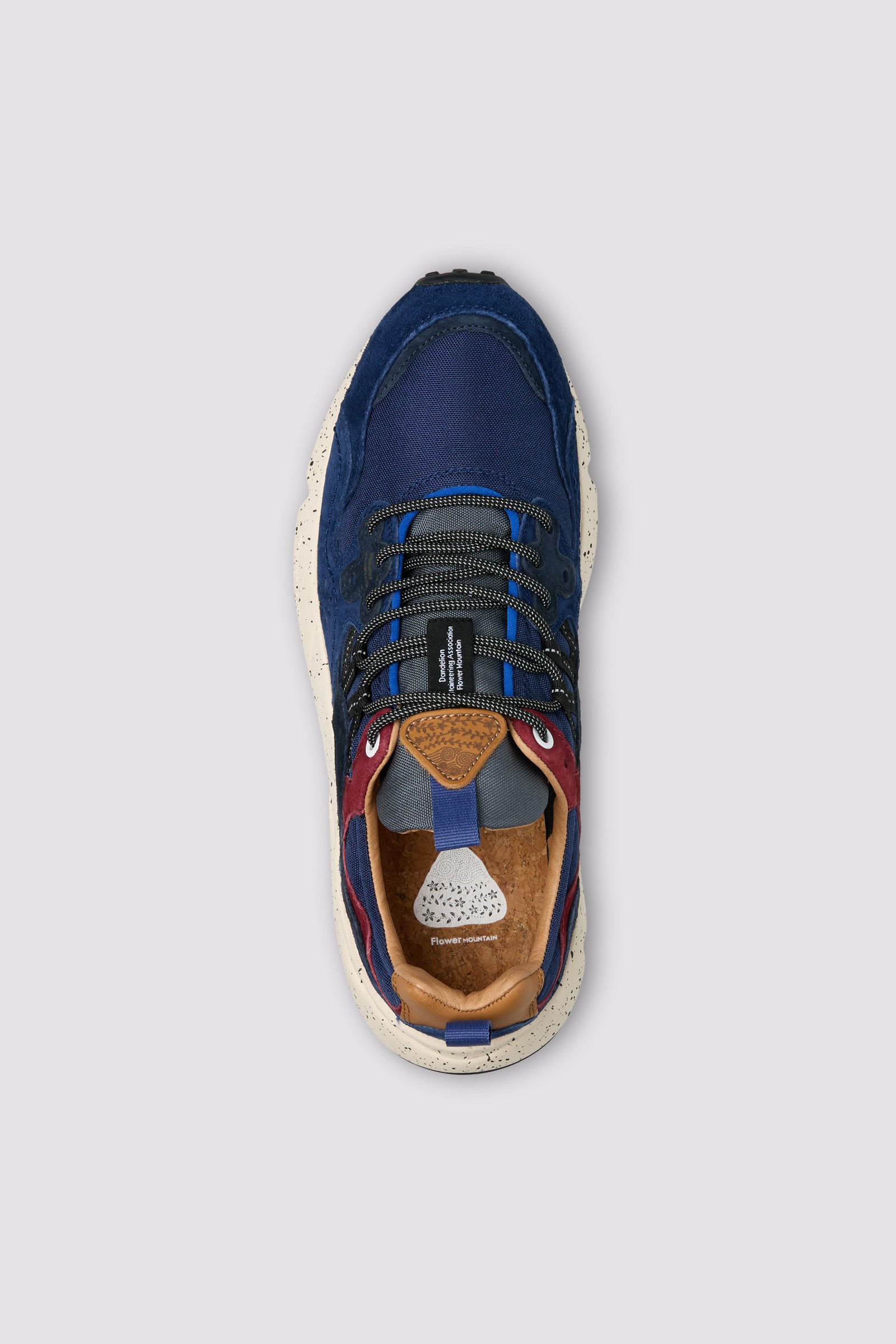 YAMANO 3 MAN - Suede and technical fabric sneakers - Navy