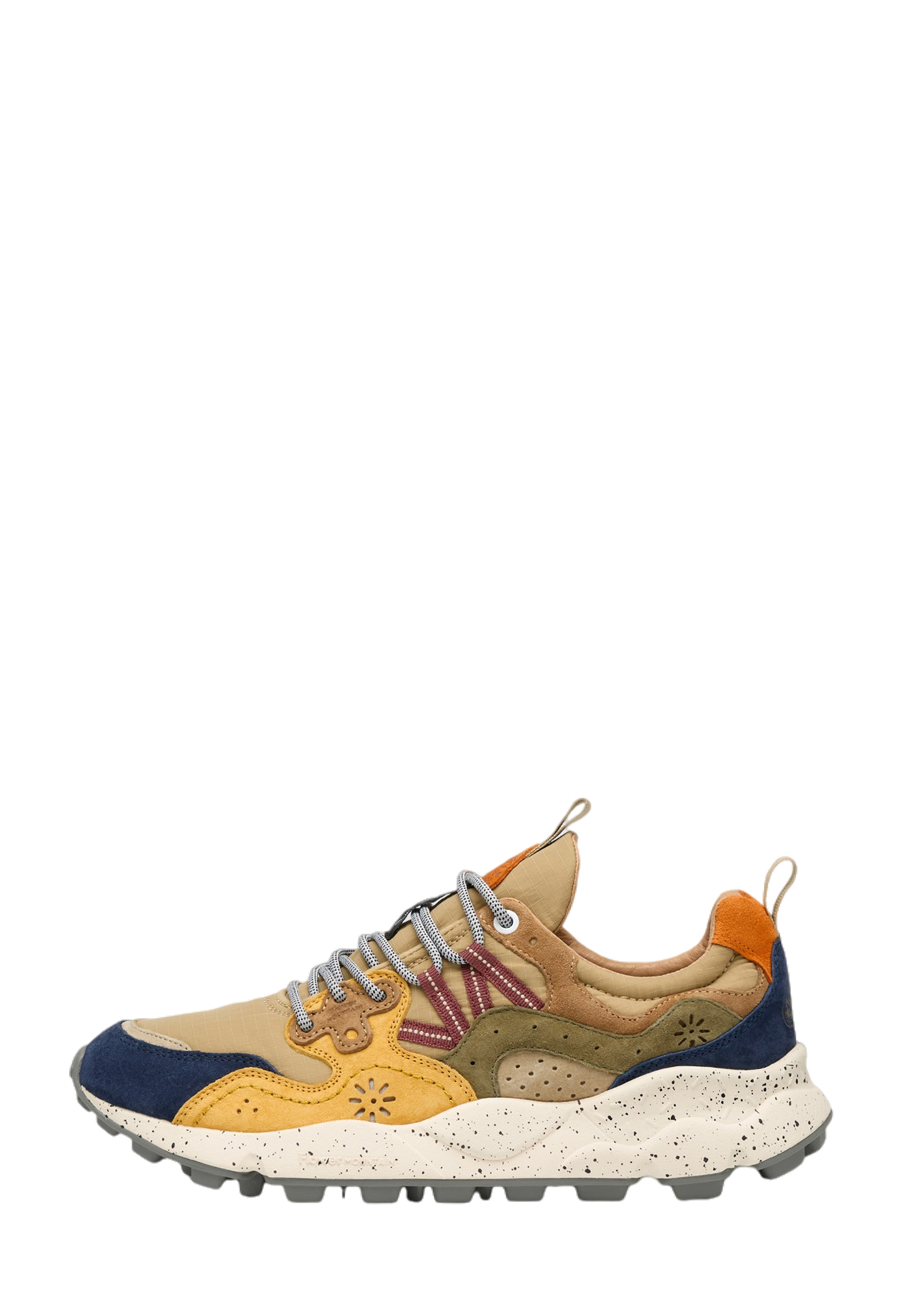 YAMANO 3 MAN - Suede and technical fabric sneakers - Beige