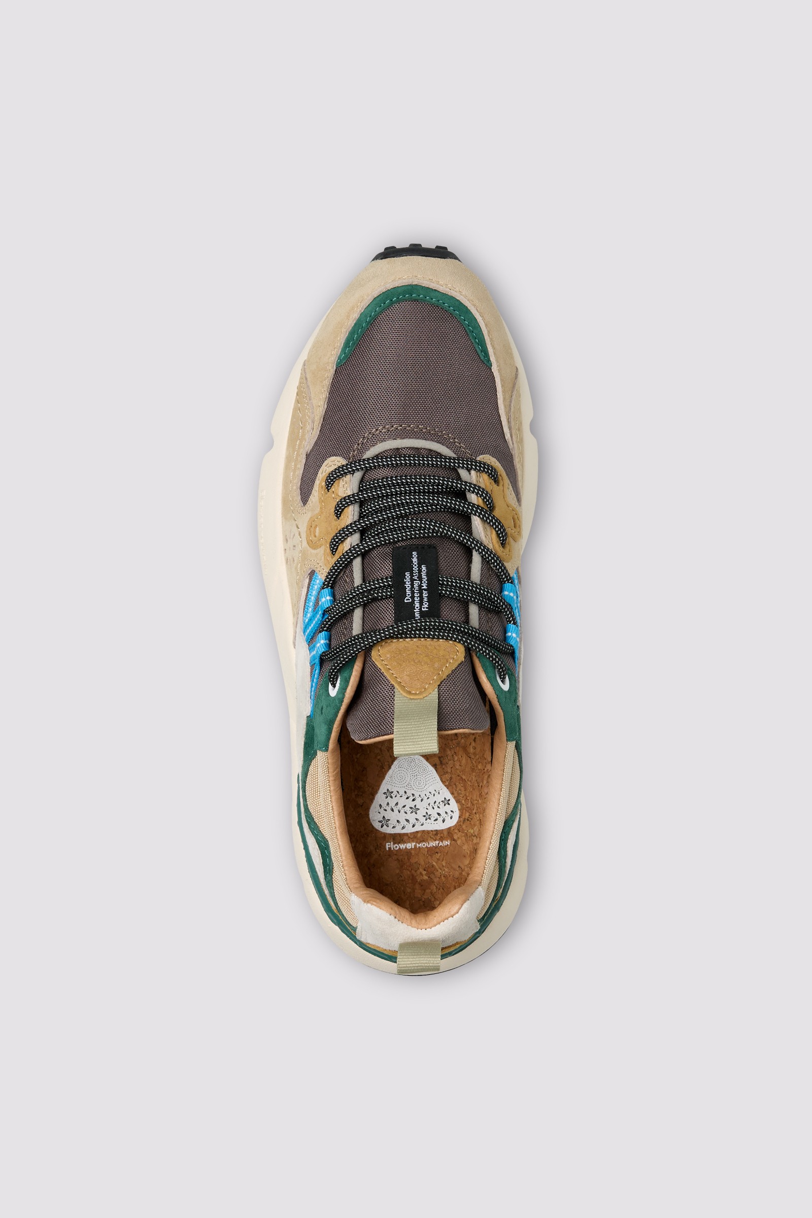 YAMANO 3 UNI - Suede and technical fabric sneakers - Beige-Grey