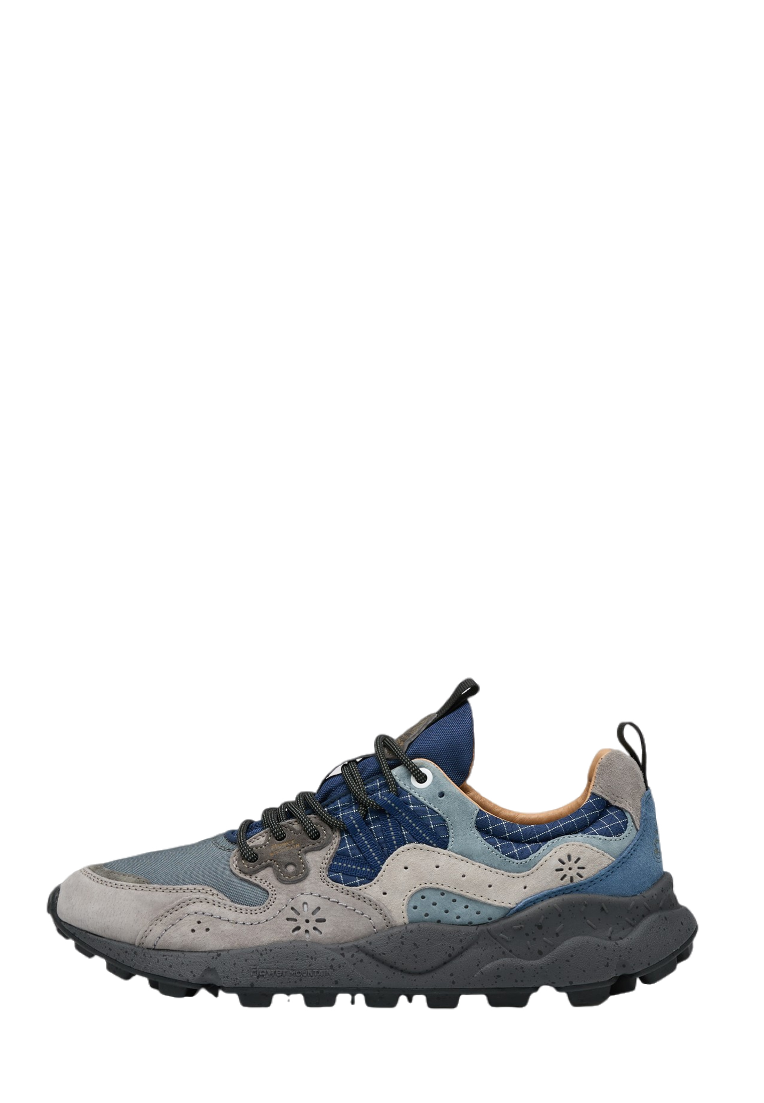 YAMANO 3 MAN - Suede and technical fabric sneakers - Grey