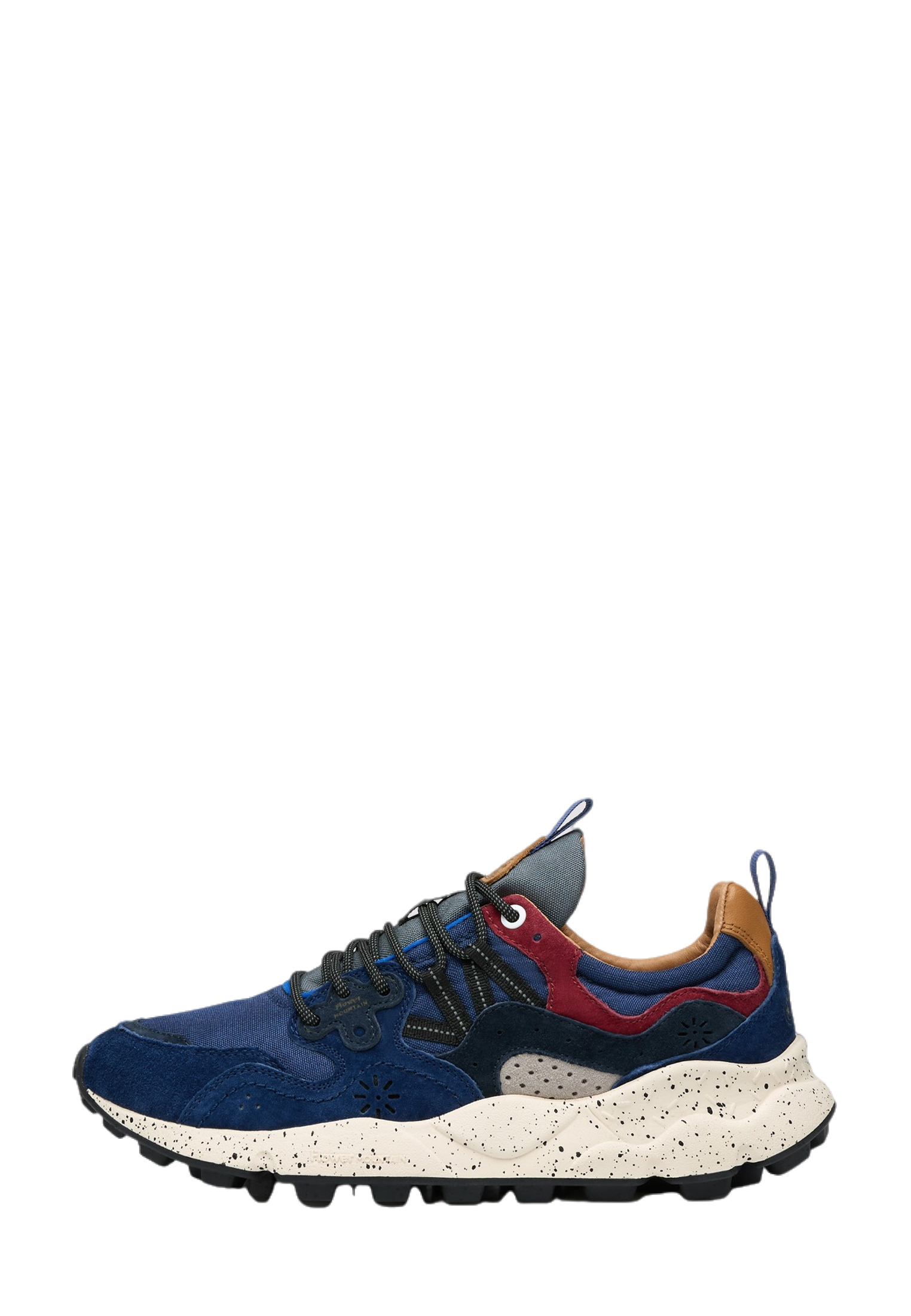 YAMANO 3 MAN - Suede and technical fabric sneakers - Navy