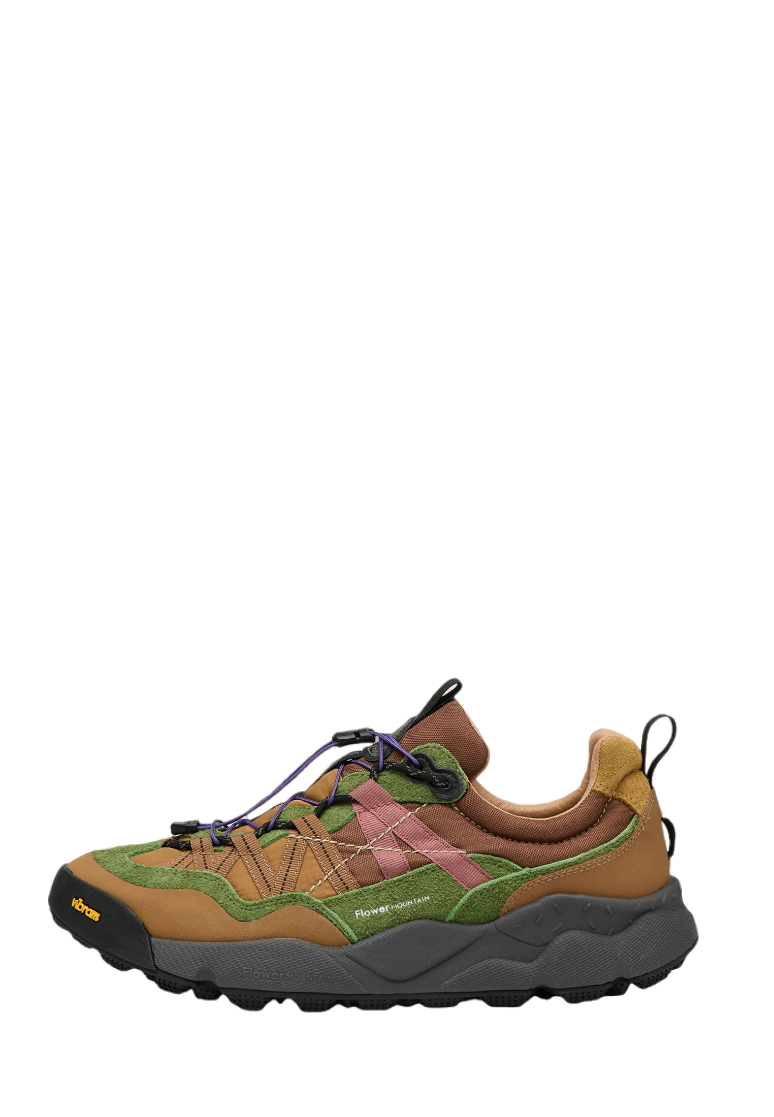 IWANO 2 MAN - Leather and technical fabric sneakers - Brown