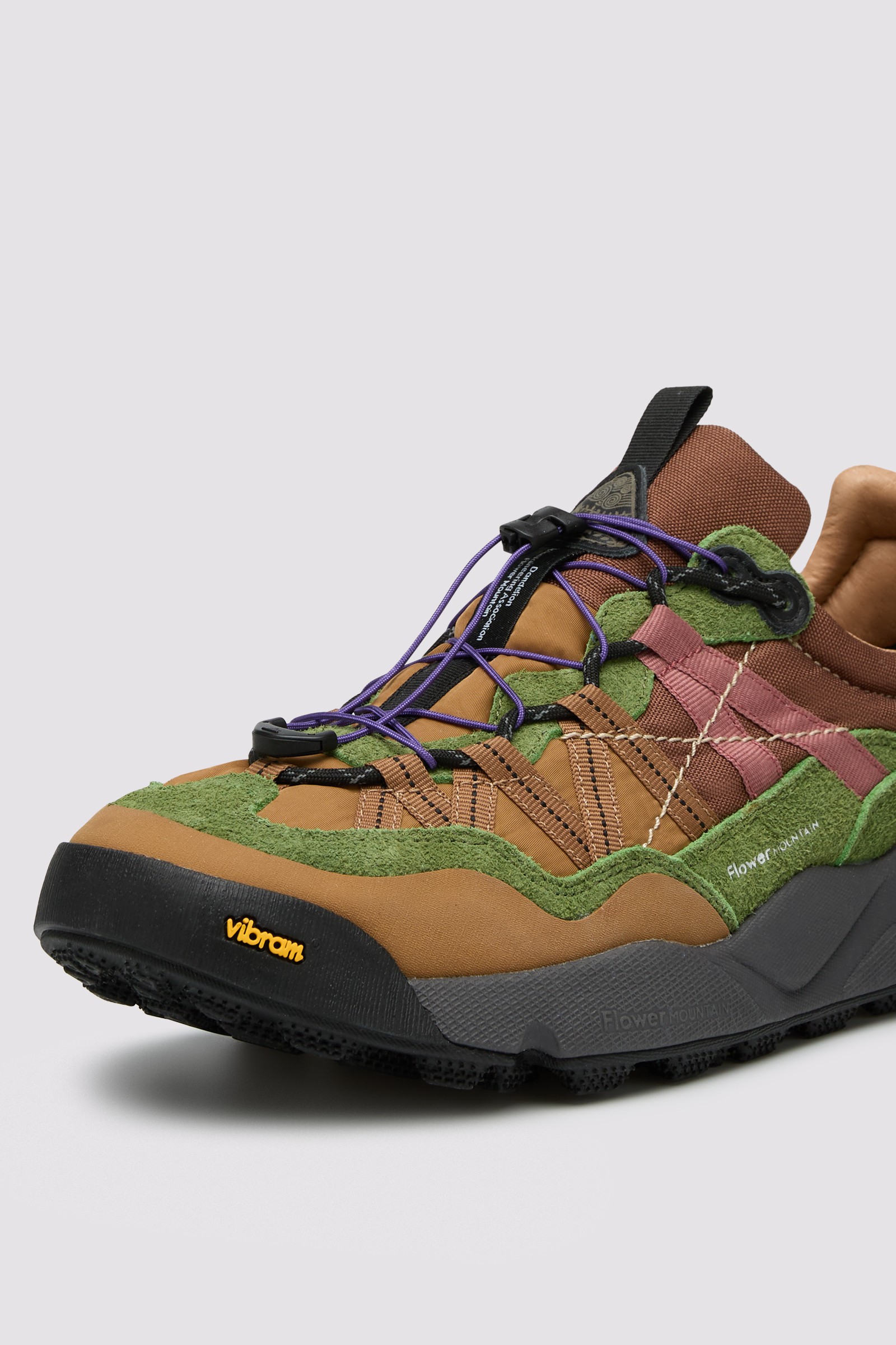 IWANO 2 MAN - Leather and technical fabric sneakers - Brown