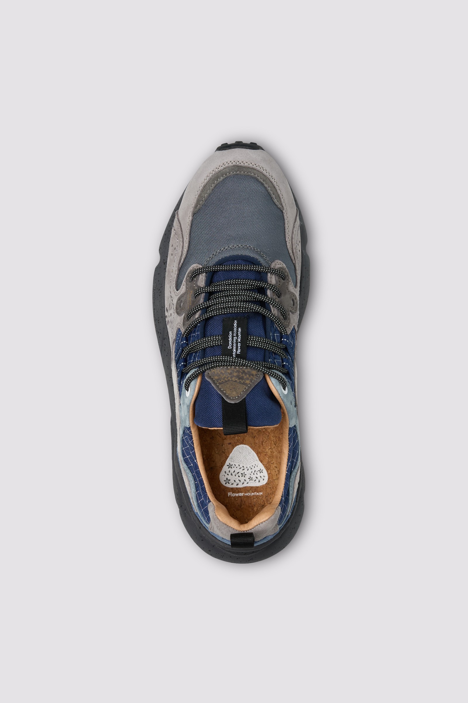 YAMANO 3 MAN - Suede and technical fabric sneakers - Grey