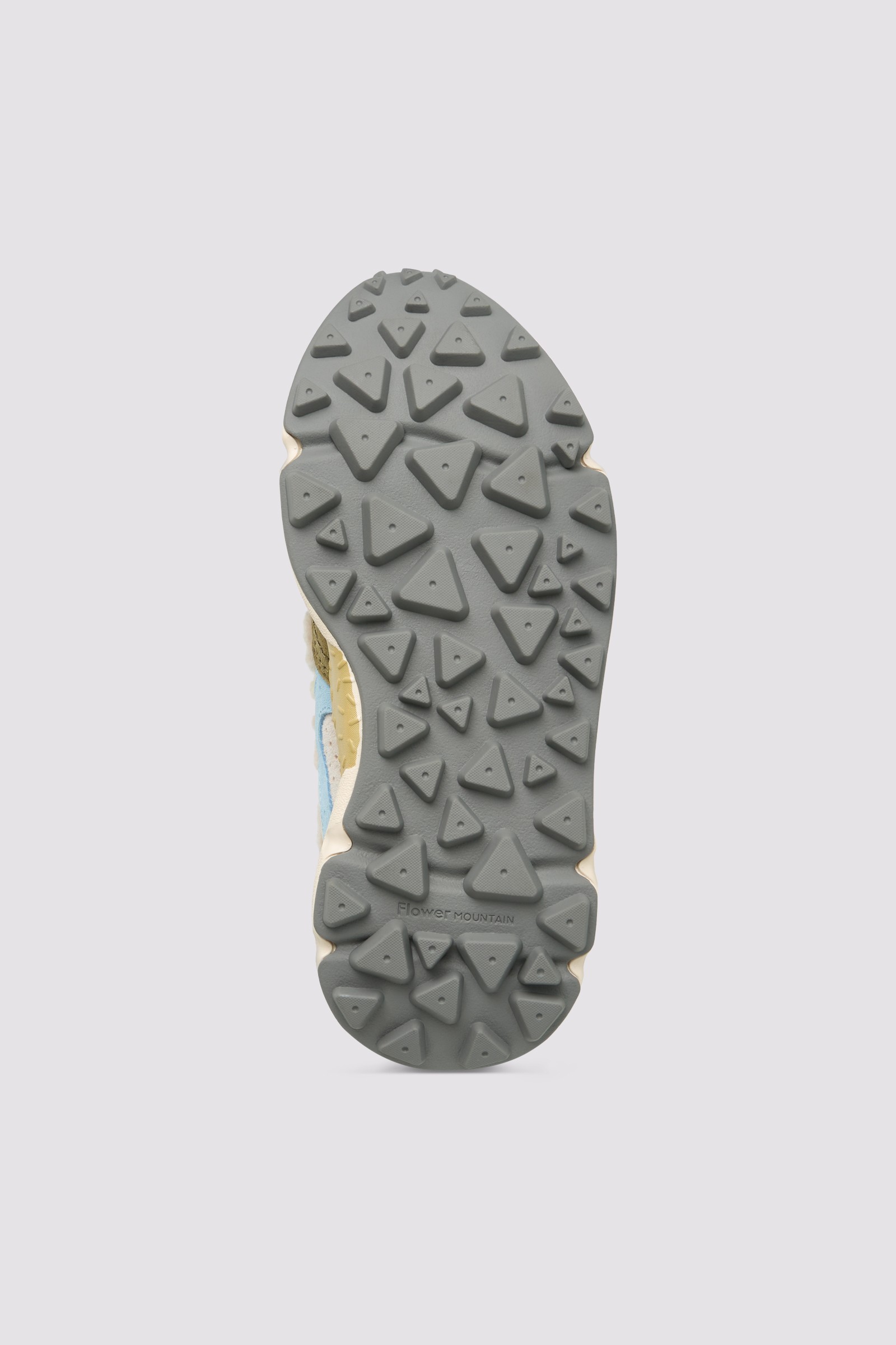 YAMANO 3 WOMAN - Shearling and wool sneakers - Cream-Light blue