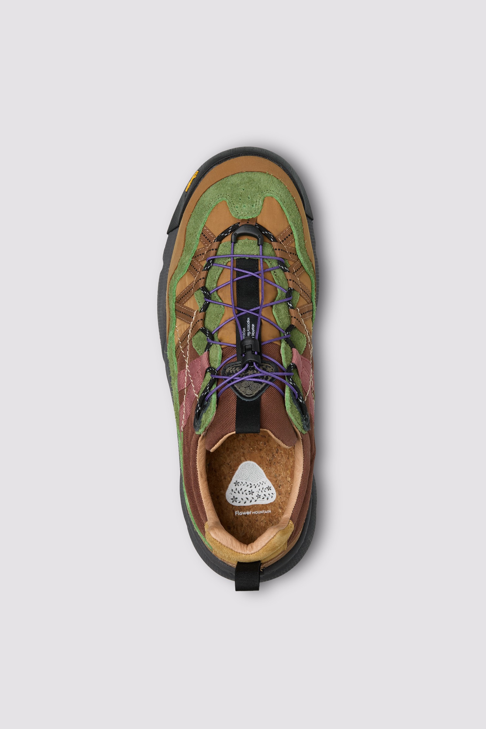 IWANO 2 MAN - Leather and technical fabric sneakers - Brown
