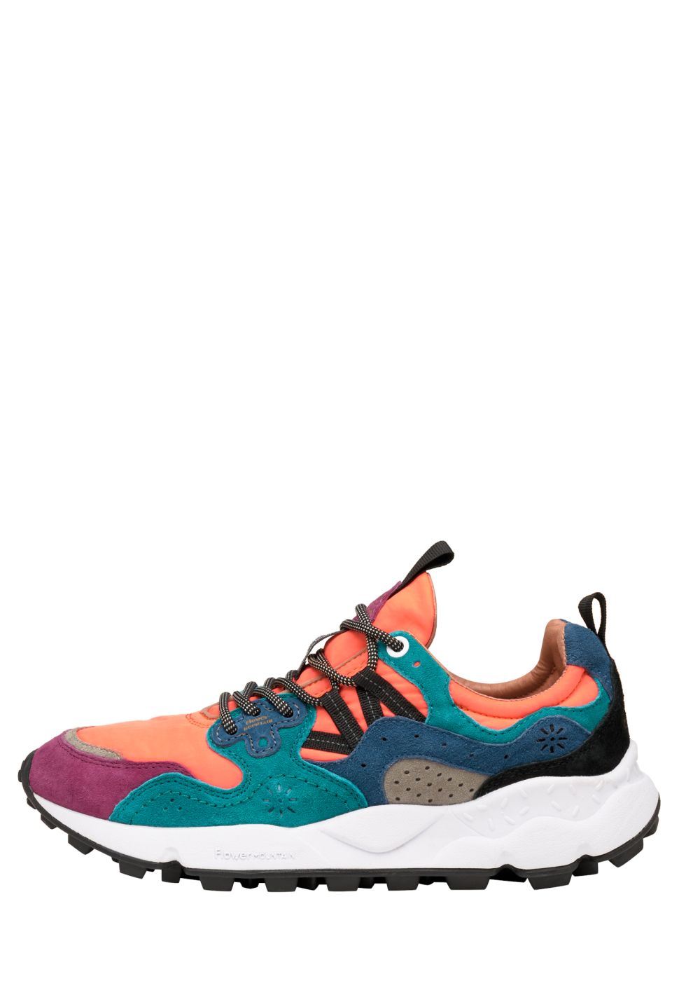 YAMANO 3 UNI Suede and fabric sneakers - Orange-Purple