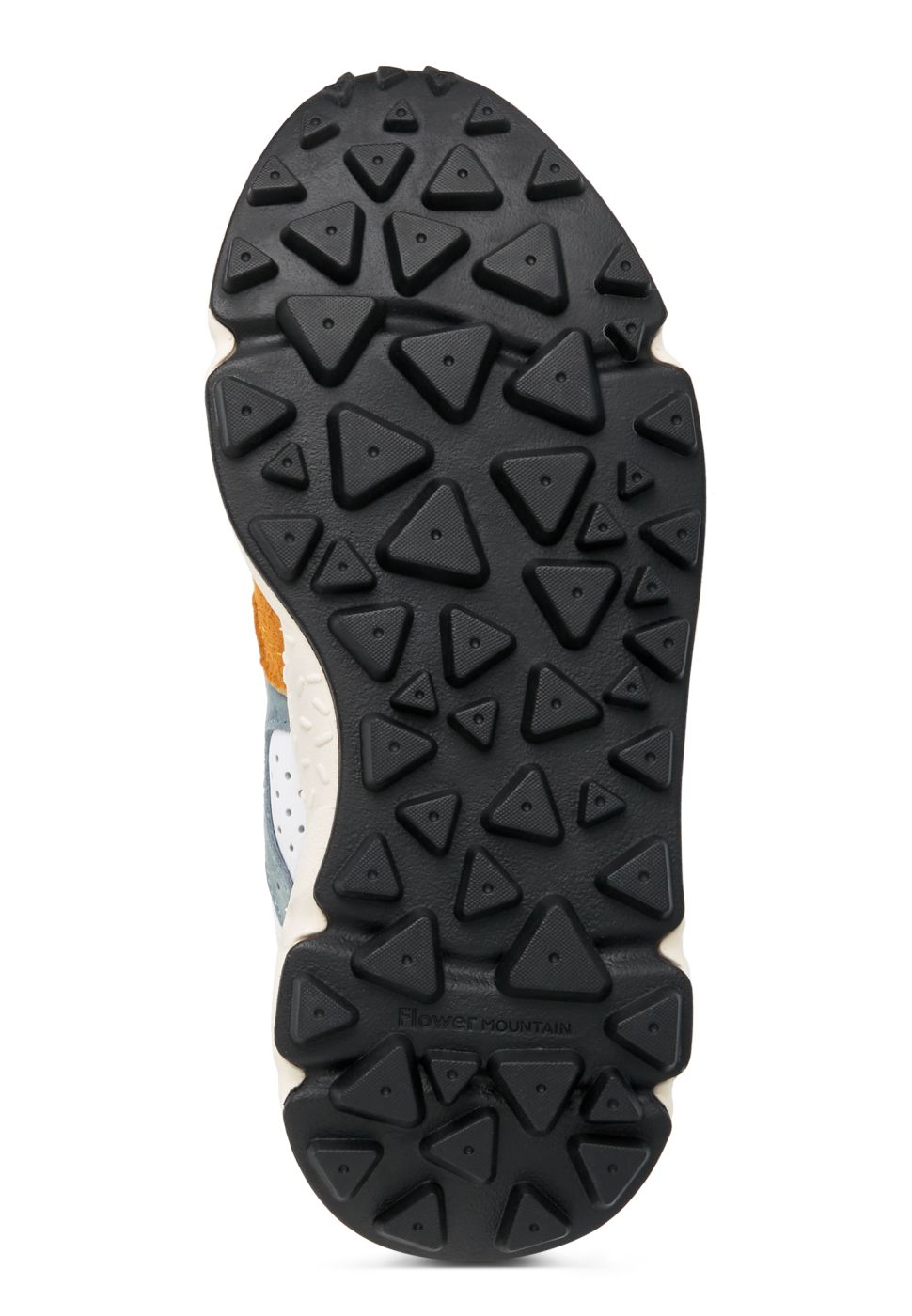 YAMANO 3 WOMAN Suede and technical fabric sneakers - Orange-Light blue