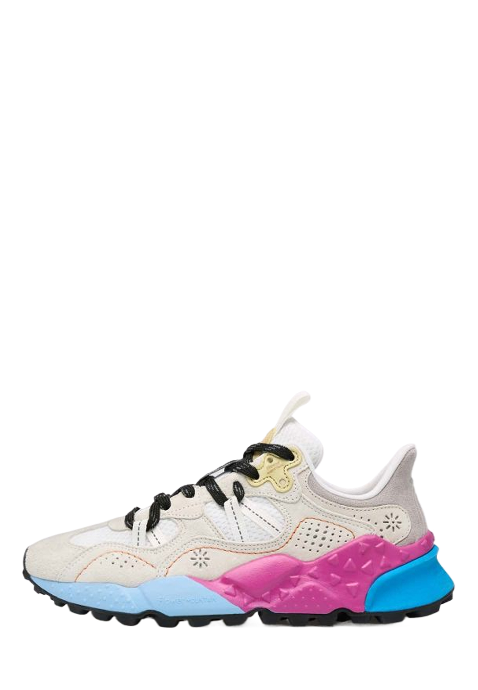 TIGER HILL UNI Suede and fabric sneakers - White-Beige