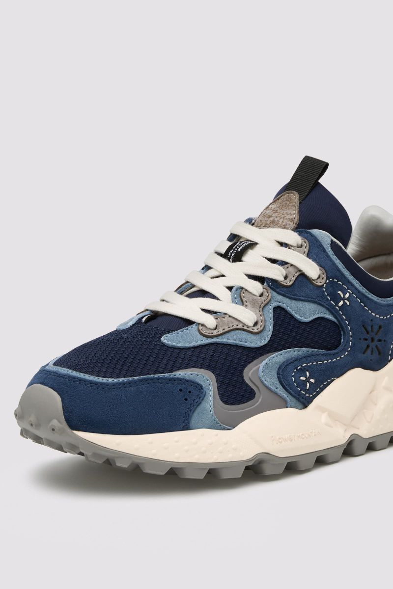 RULIS MAN Suede and fabric sneakers - Navy