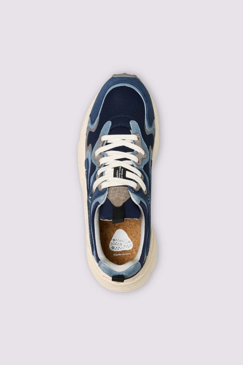 RULIS MAN Suede and fabric sneakers - Navy