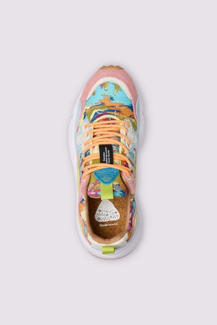 YAMANO 3 WOMAN Fabric and suede sneakers - Multicolored