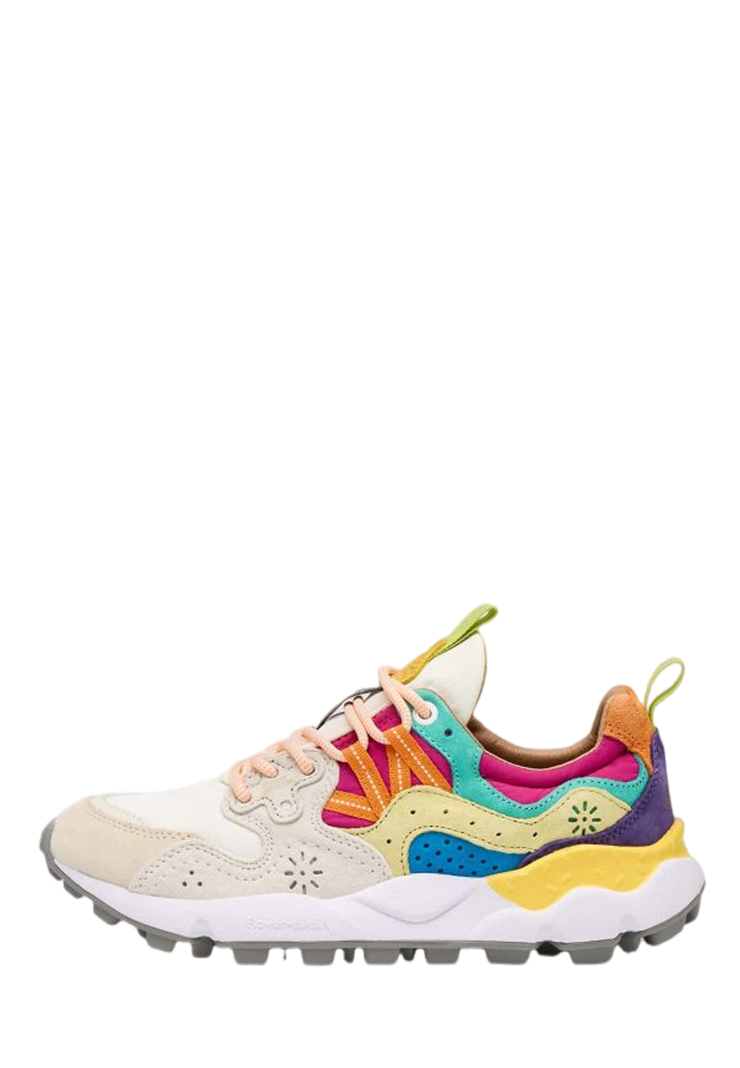 YAMANO 3 WOMAN Suede and technical fabric sneakers - Fuchsia