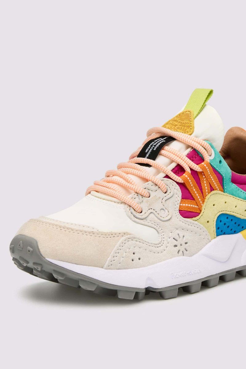 YAMANO 3 WOMAN Suede and technical fabric sneakers - Fuchsia