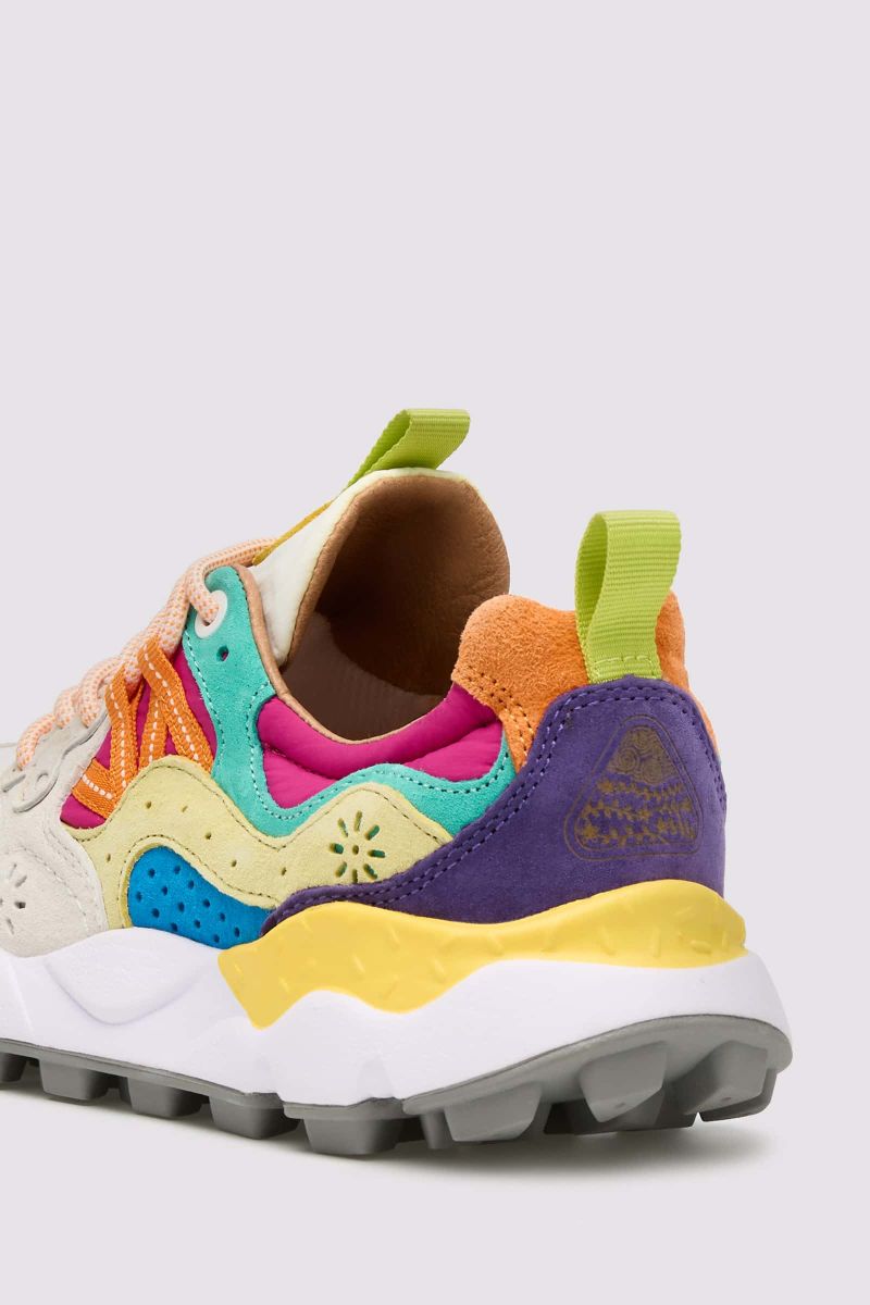 YAMANO 3 WOMAN Suede and technical fabric sneakers - Fuchsia