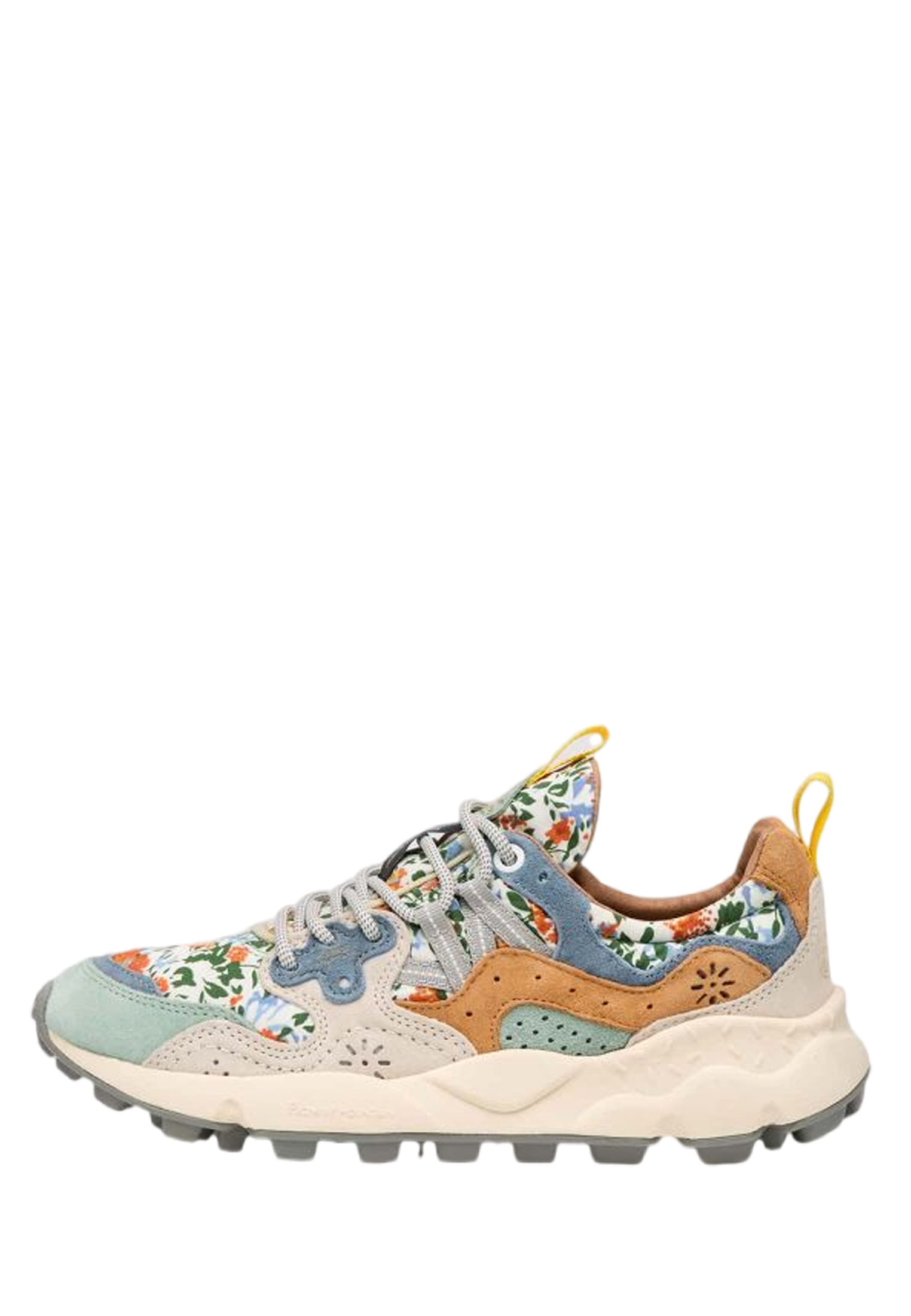 YAMANO 3 WOMAN Fabric and suede sneakers - Light grey