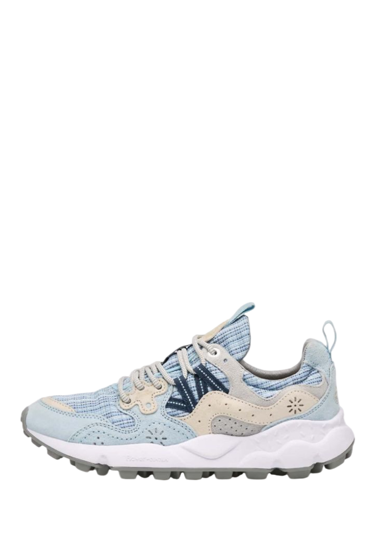 YAMANO 3 WOMAN Fabric and suede sneakers - Light blue